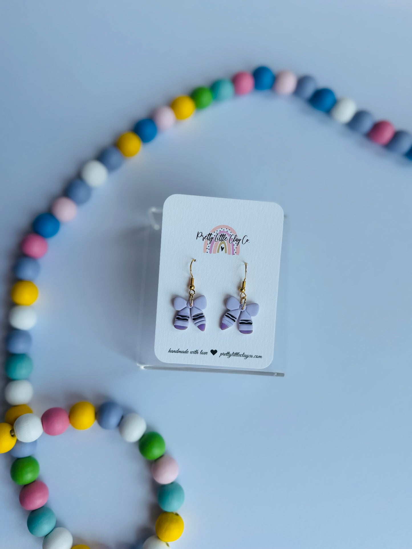 Crayon Bow Dangles (purple)