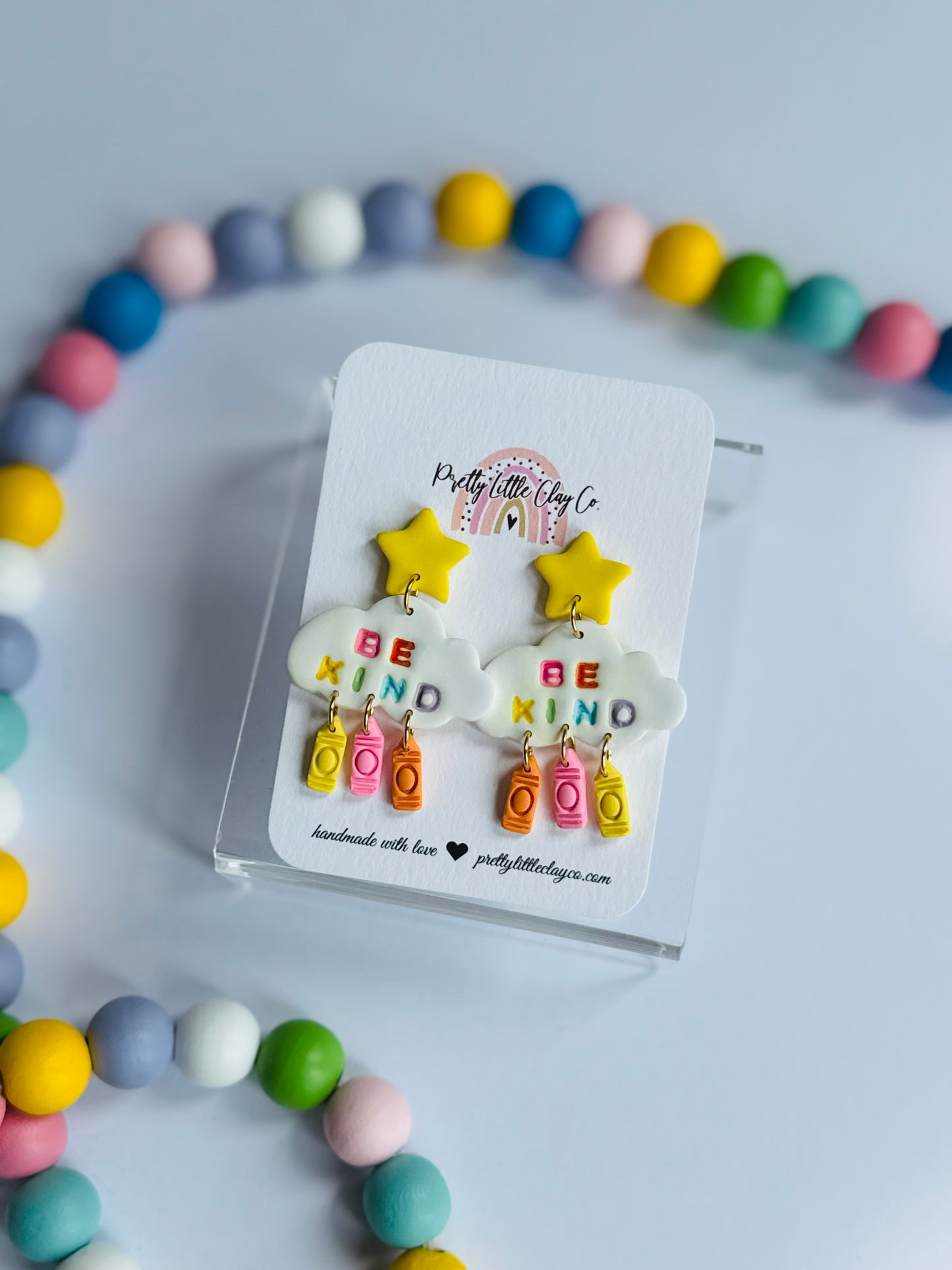 Be Kind Dangles (yellow,pink,orange)