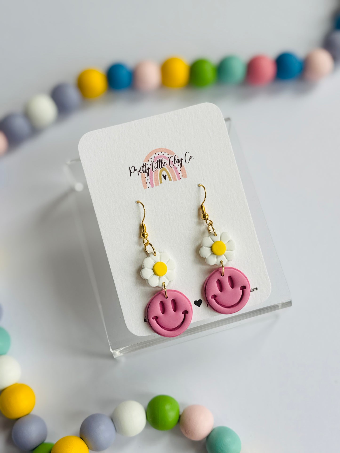 Flower Smiley Dangles