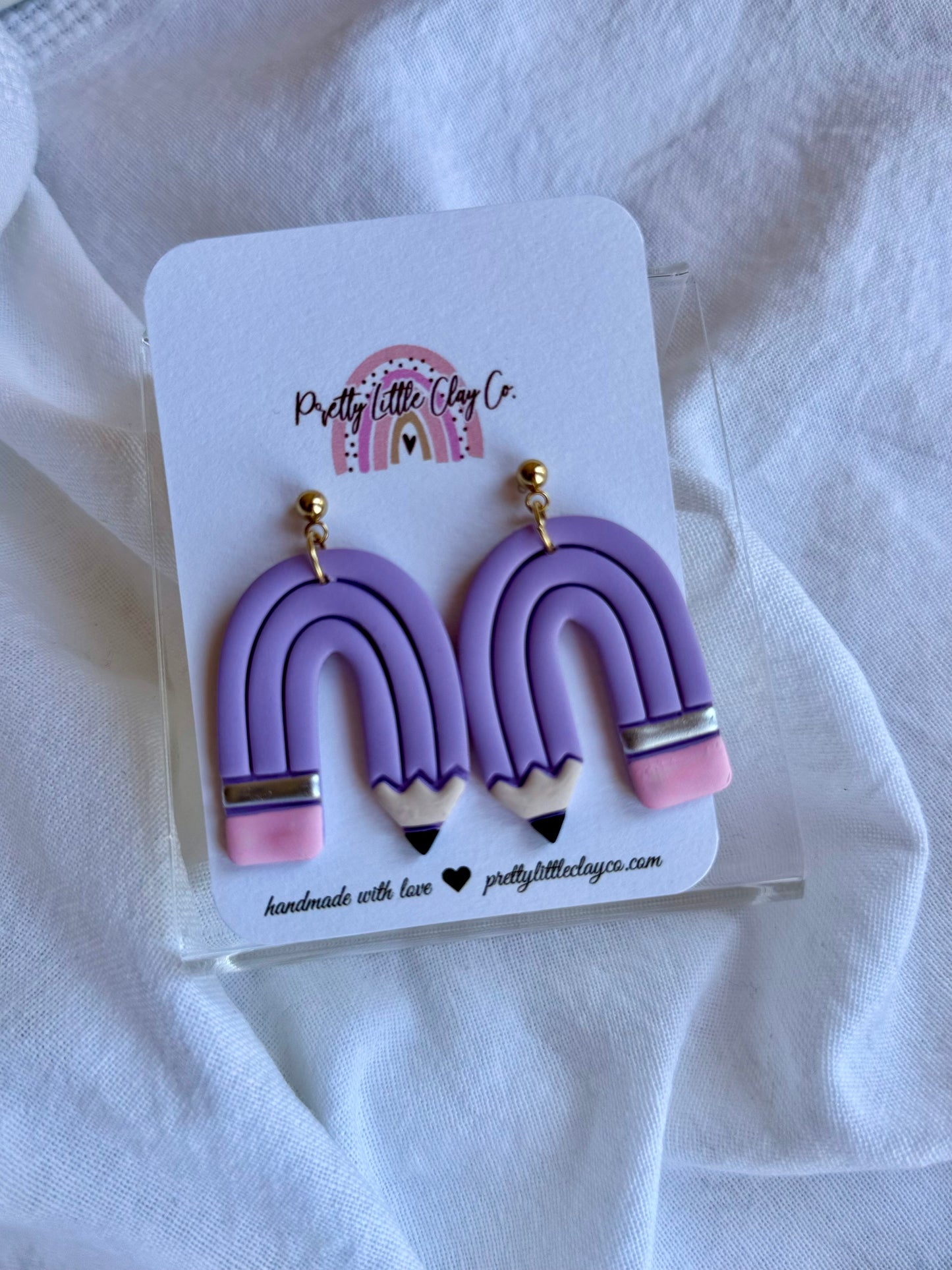 Purple Pencil Dangles