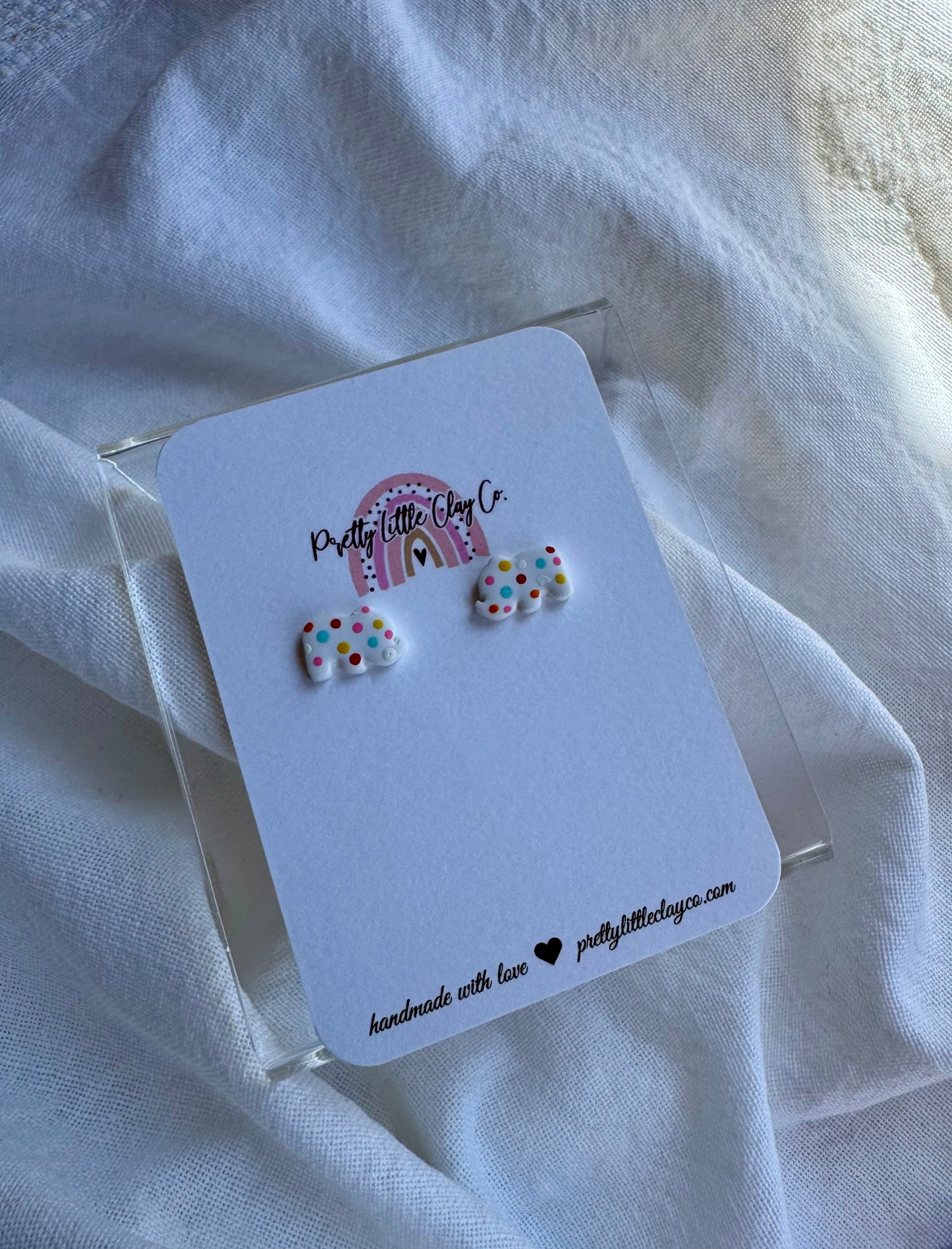 Animal Cookie Studs (white)