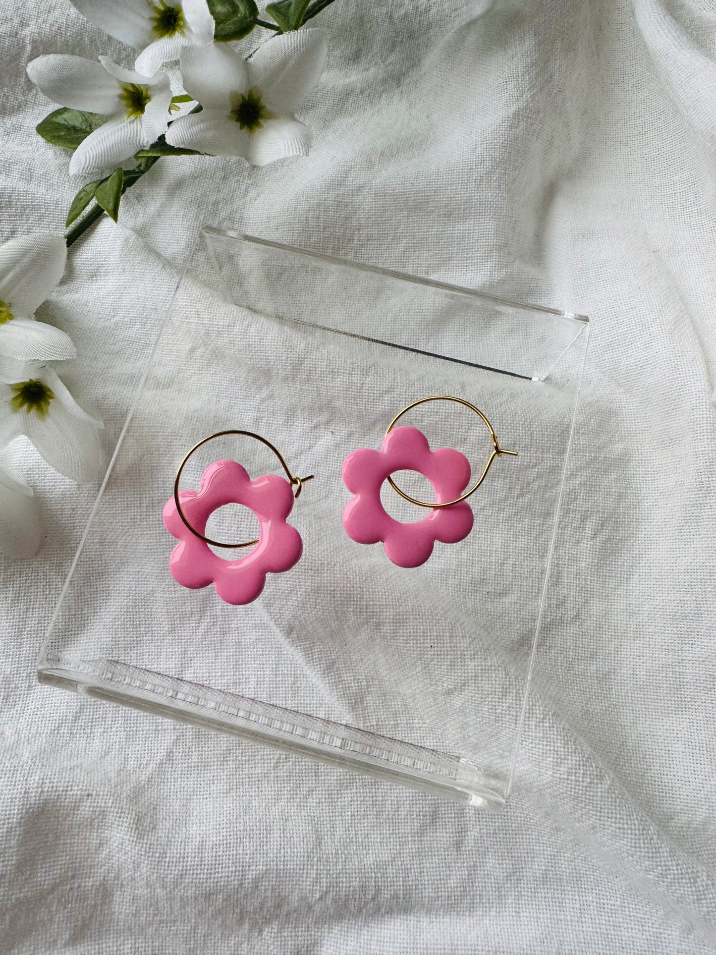 Flower Hoops (pink)