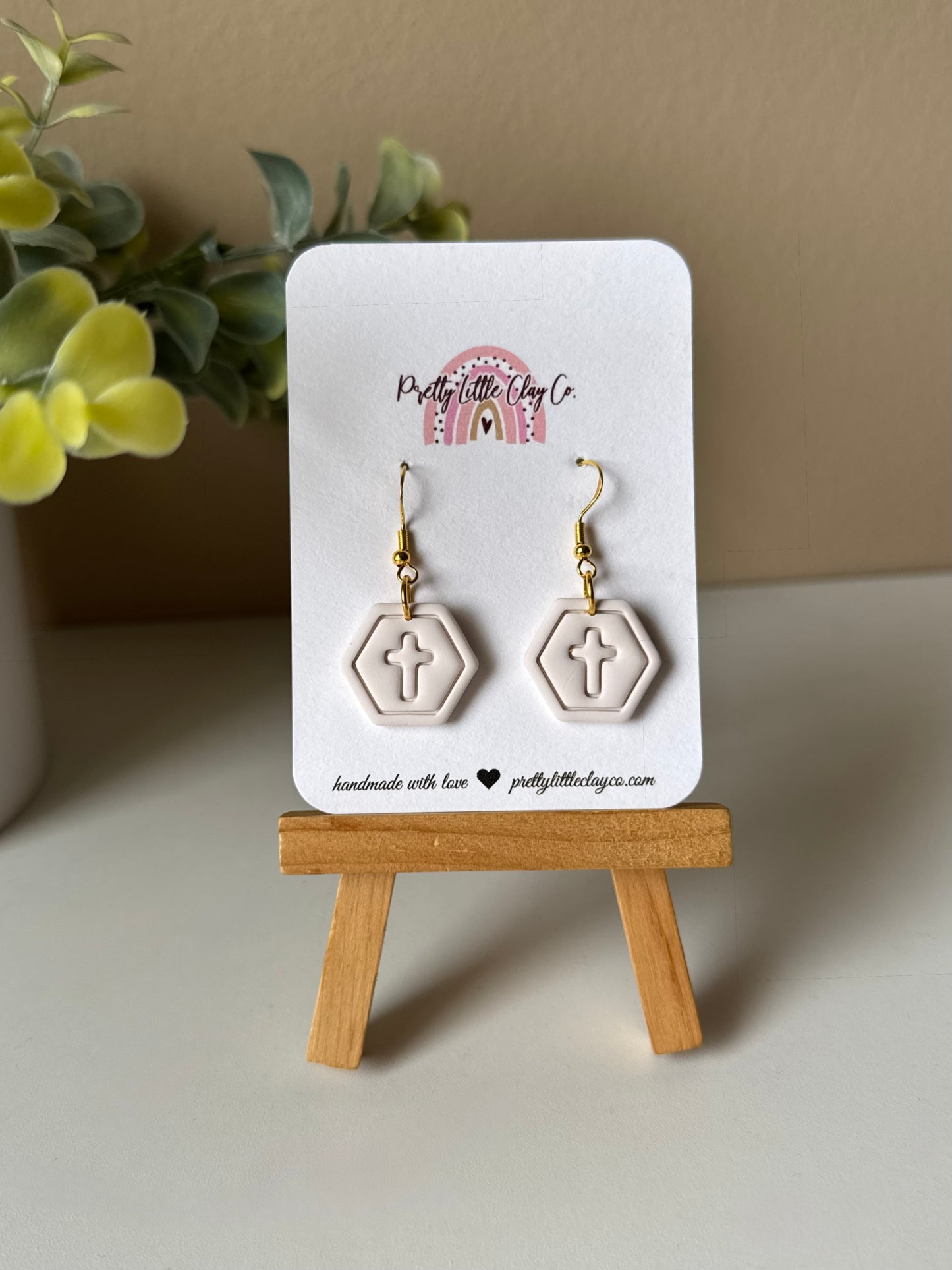 Mini Cross Dangles (light mocha)