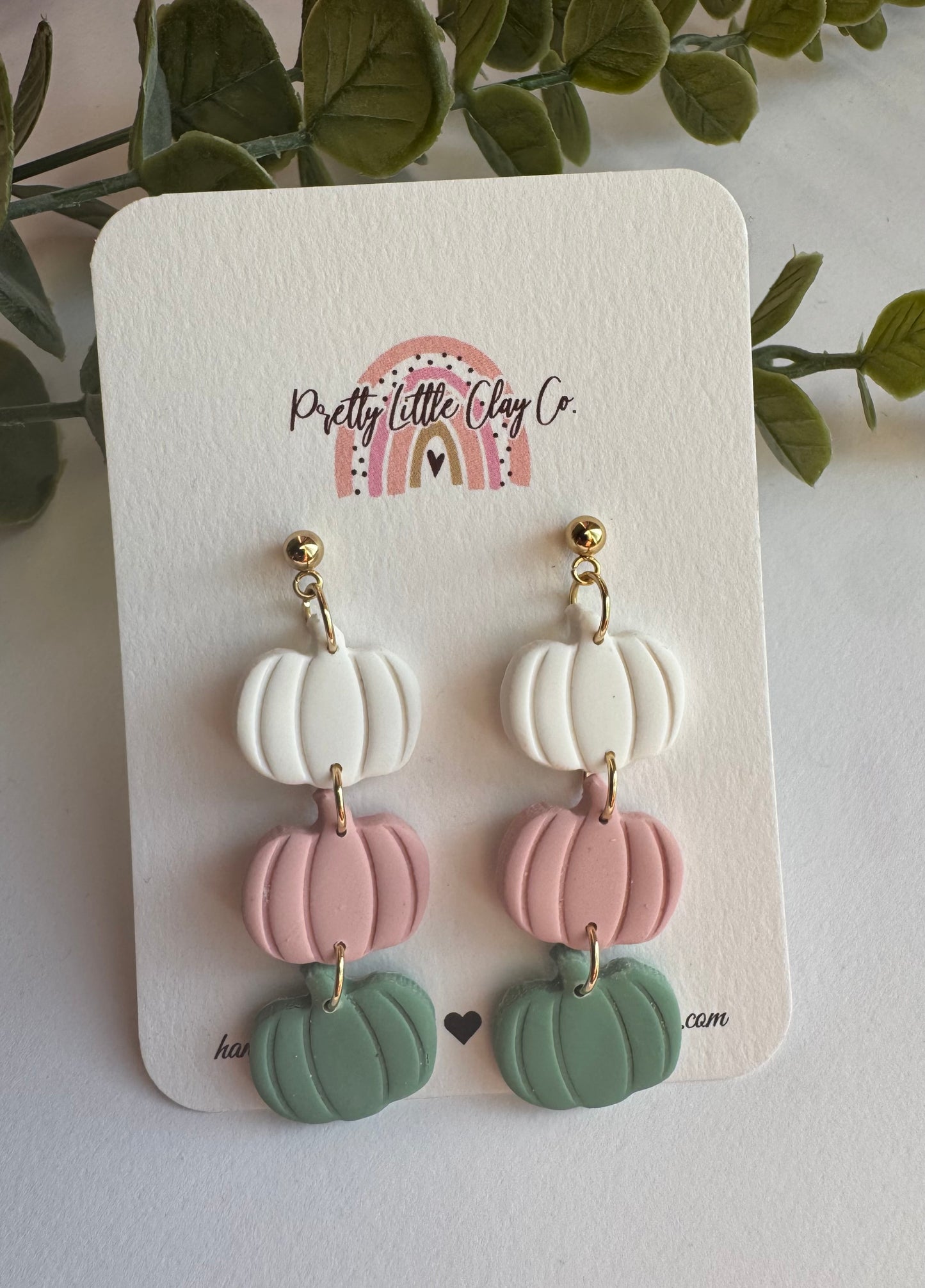 Pretty in Pink Pumpkin Dangles