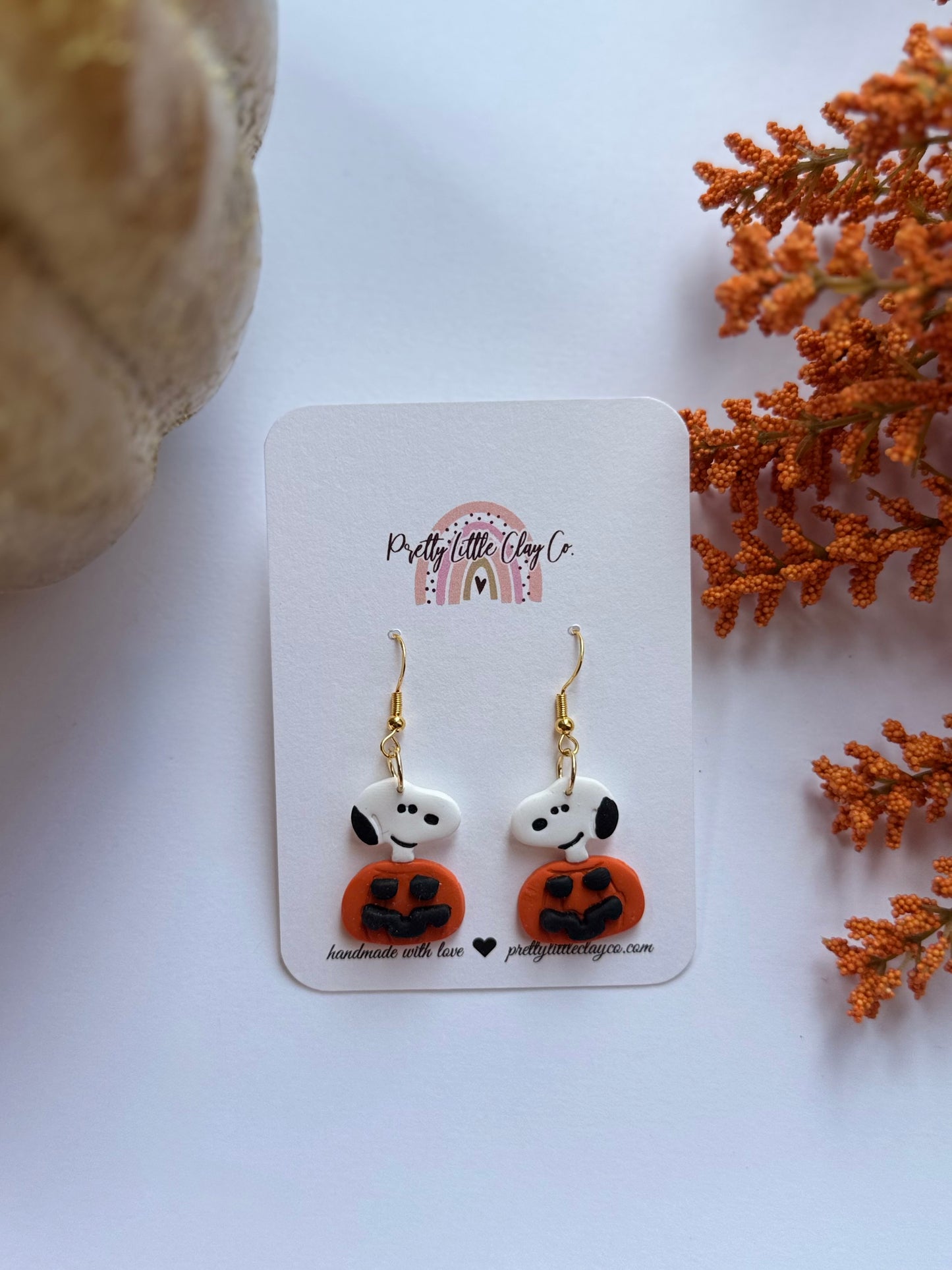 Snoopy Pumpkin Dangles