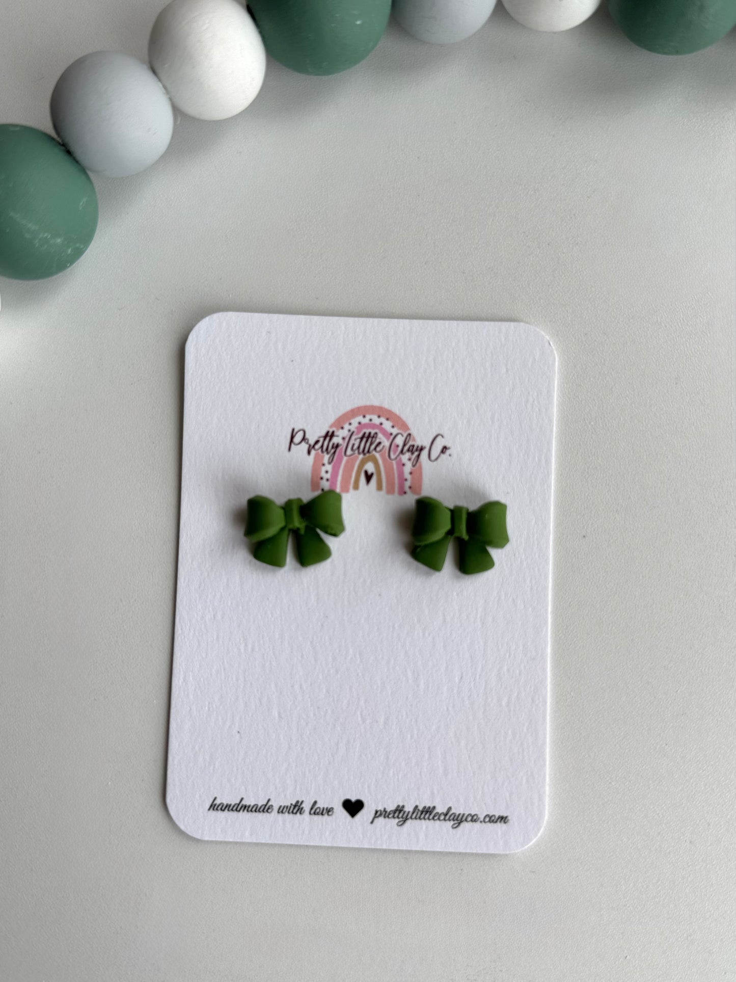 Green Bow Studs