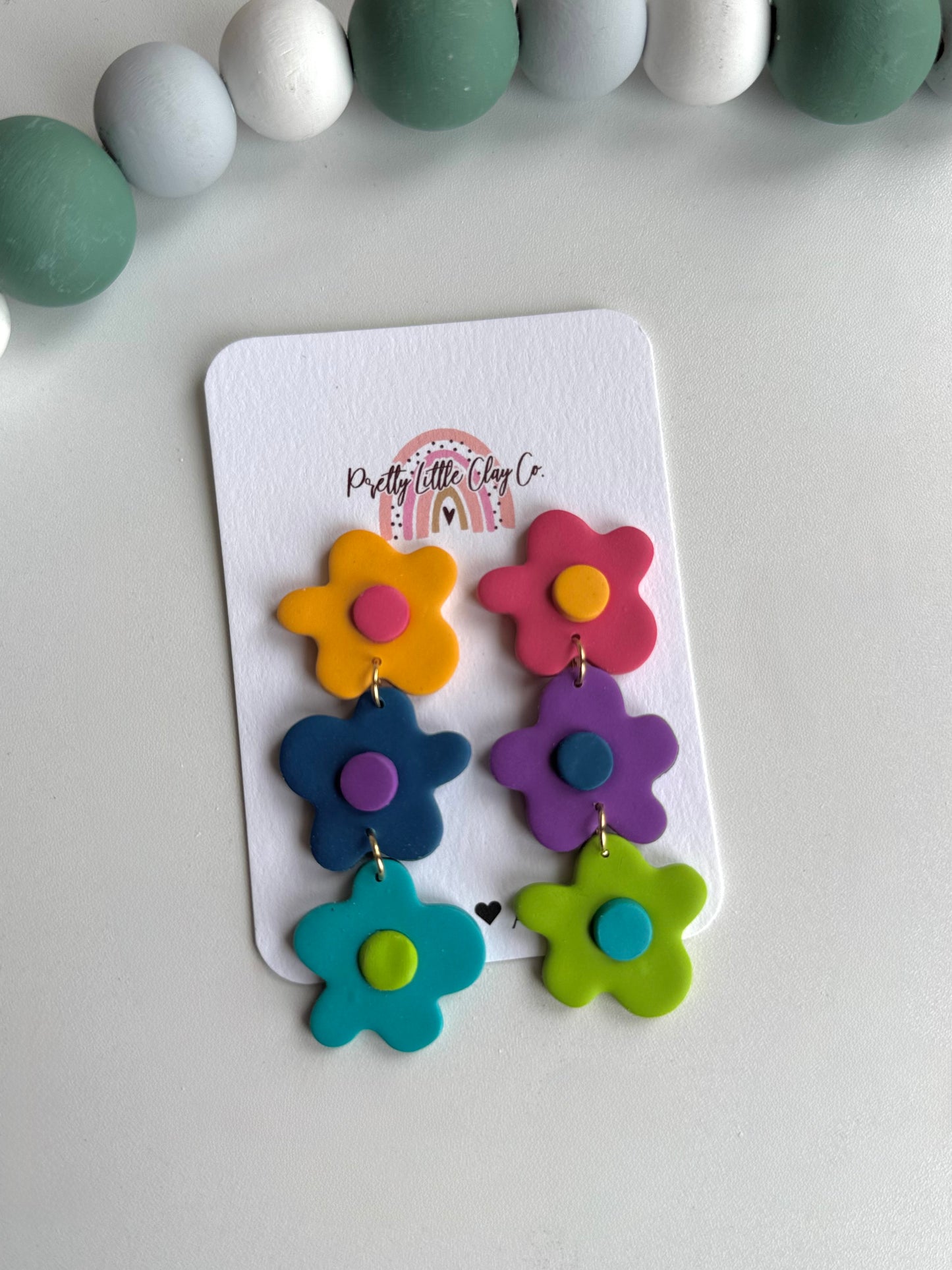 Colorful Flower Dangles