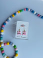 Crayon Bow Dangles (pink)