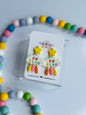 Be Kind Dangles (yellow,pink,orange)