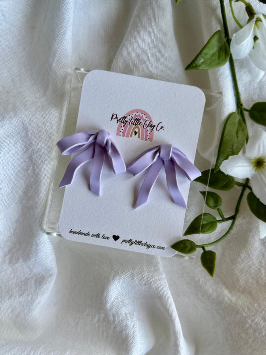 Statement Bow Stud (lavender)