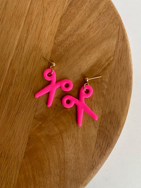 Scissor Dangles (hot pink)