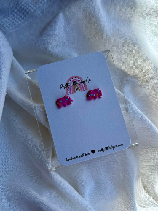 Animal Cookie Studs (pink)
