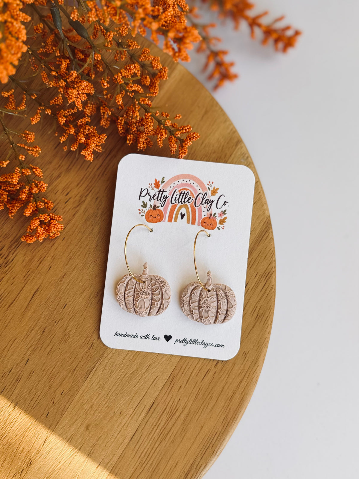 Floral Pumpkin Hoops (blush)