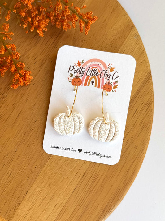 Floral Pumpkin Hoops (cream)