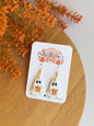 Speckled Ghost & Pumpkin Dangles