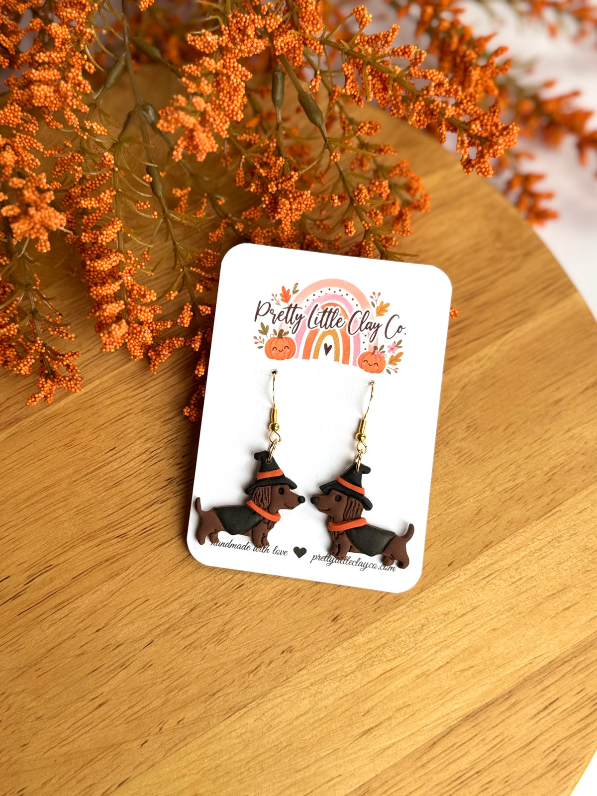 Weiner Dog Witch Dangles