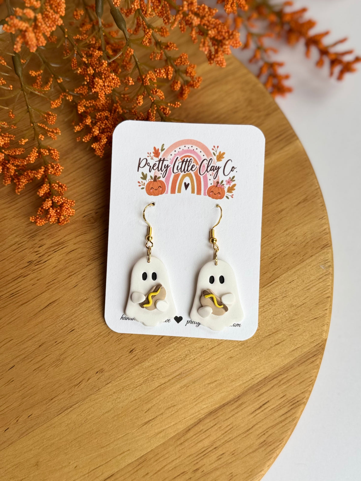 Hot Dog Ghost Dangles