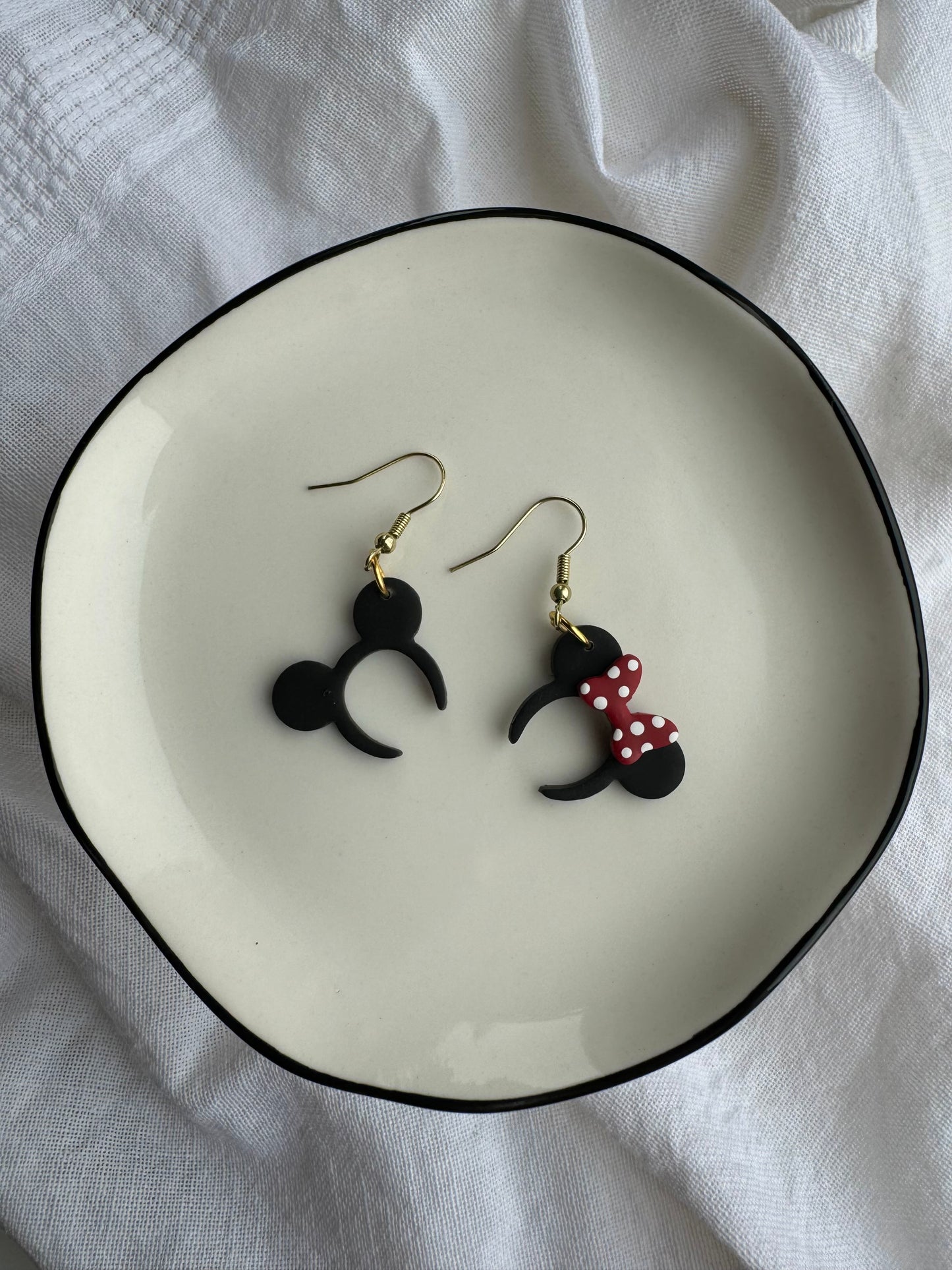 Minnie & Mickey Ears Dangles