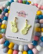 Marshmallow Bunny Dangles (yellow)