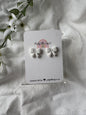 White Bow Studs