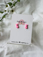 Marshmallow Bunny Studs (pink)