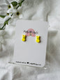 Marshmallow Bunny Studs (yellow)