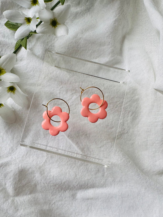 Flower Hoops (peach)
