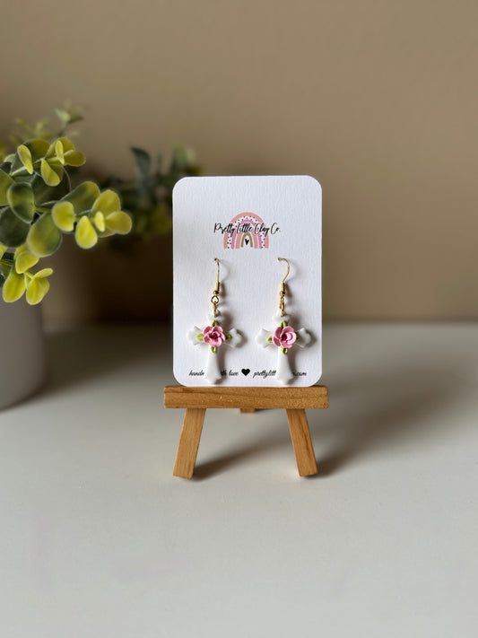 Floral Cross (pink)