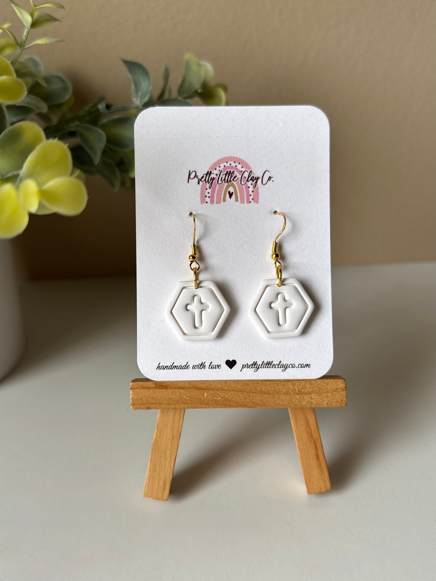 Mini Cross Dangles (white)