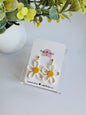 Doodle Daisy Dangles (white)