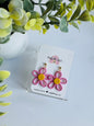 Doodle Daisy Dangles (pink)