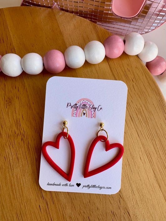 Heart Dangles (red)