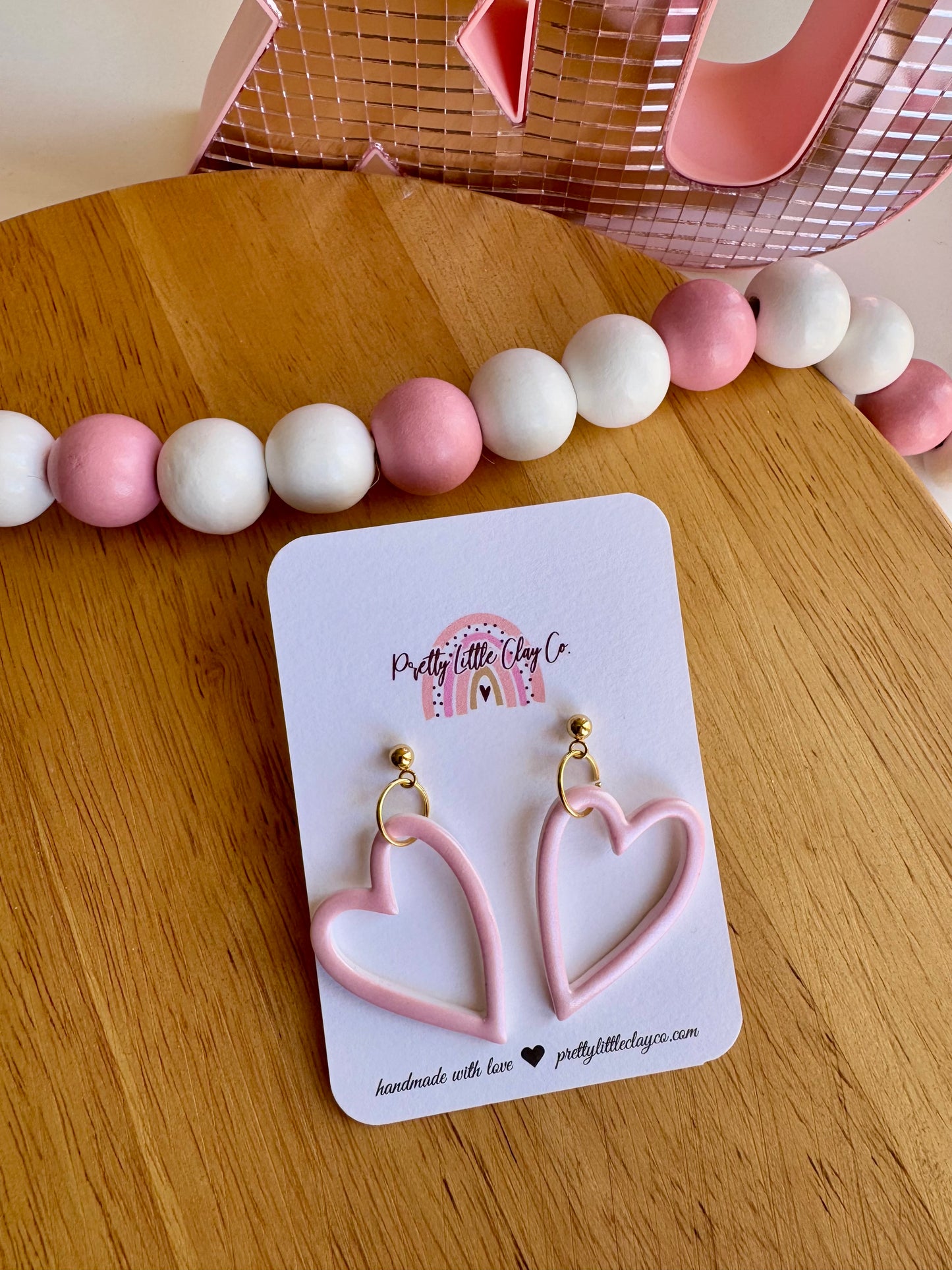Heart Dangles (pink)
