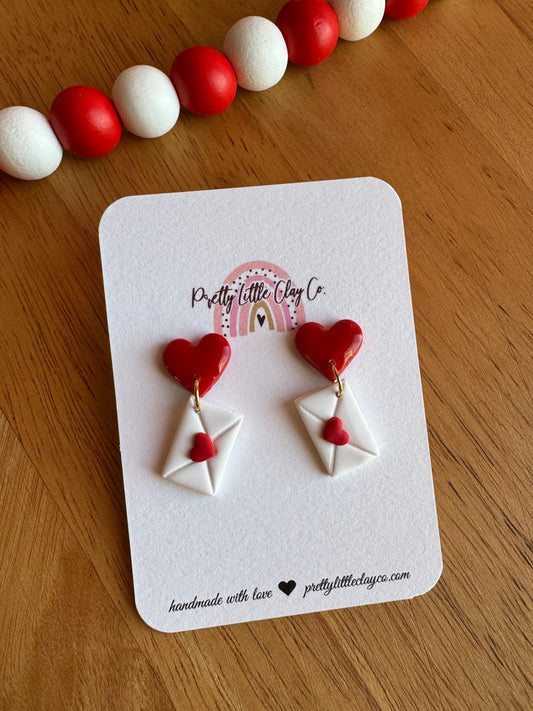 Love Letter Heart Dangles