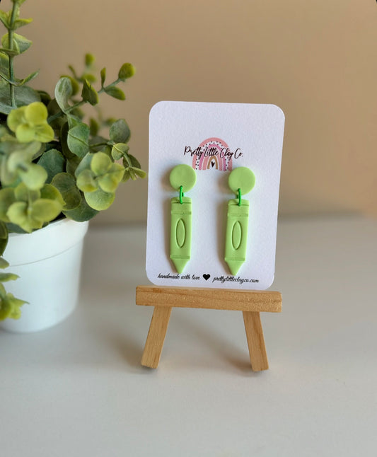 Green Crayon Dangles