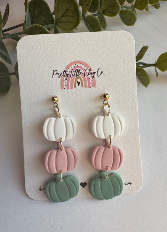 Pretty in Pink Pumpkin Dangles