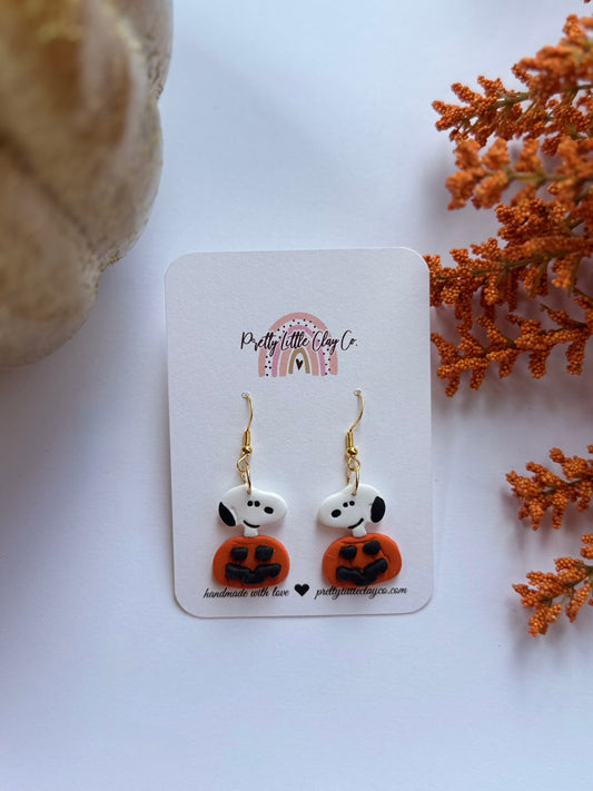 Snoopy Pumpkin Dangles