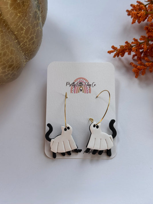 Ghost Cat Dangles
