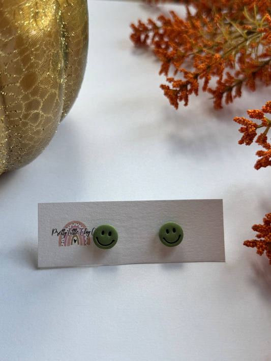Smiley Studs (green)