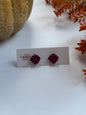 Victoria Studs (burgundy)