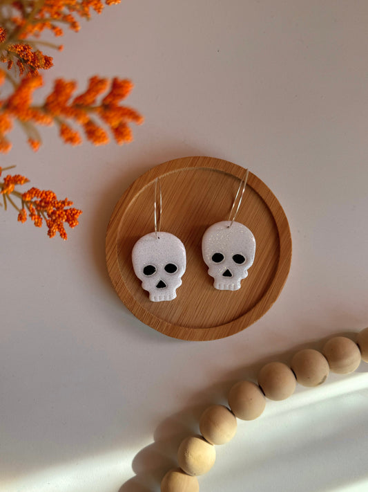 Sparkly Skull Hoops