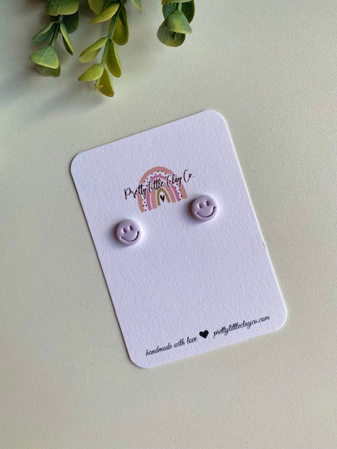 Smiley Studs (lavender)