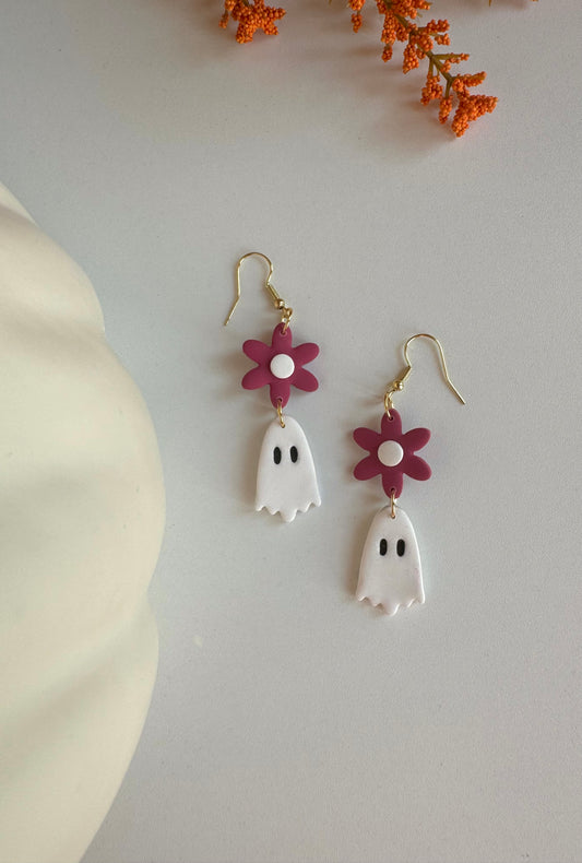 Flower Ghost Dangles