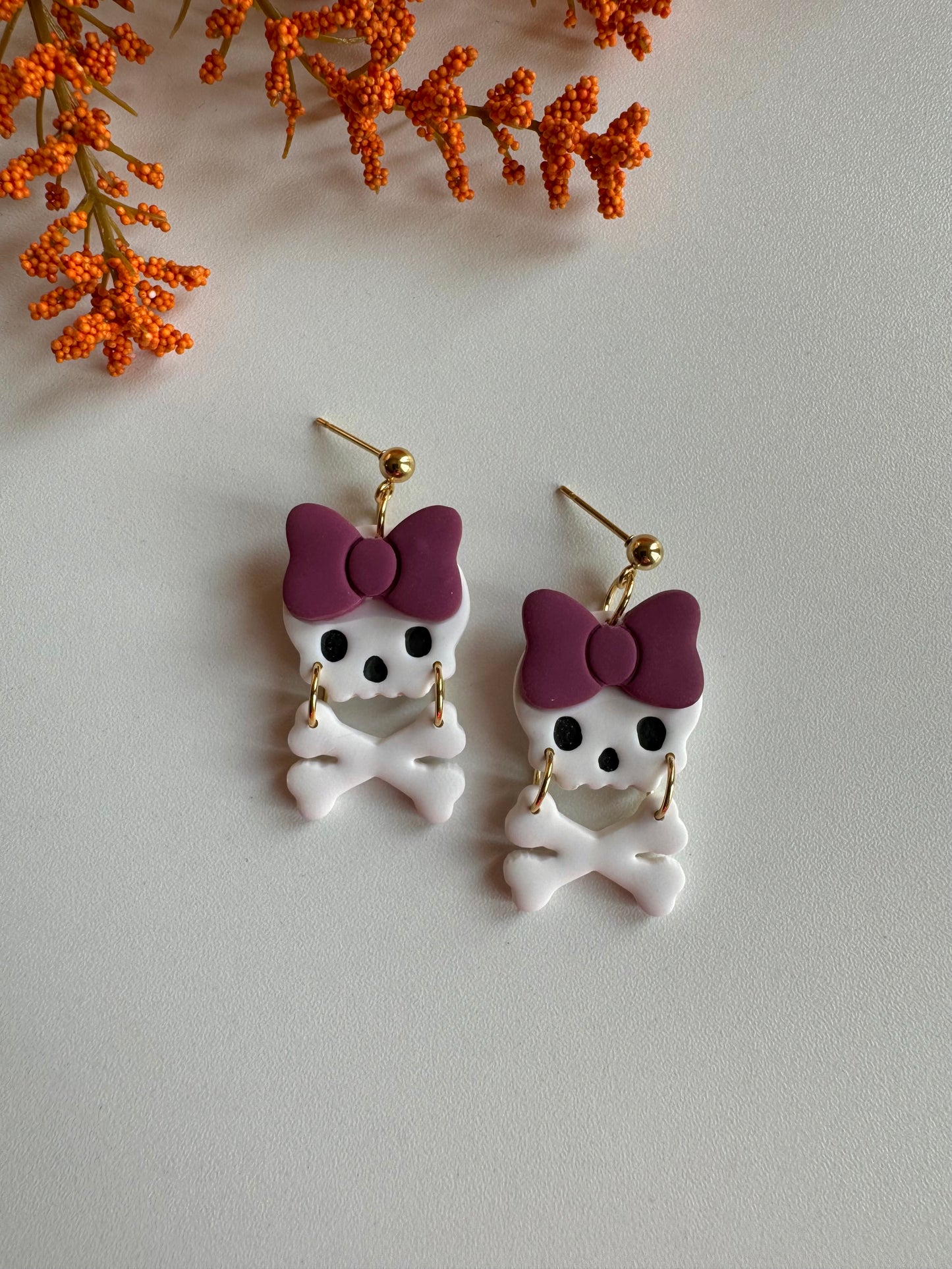 Skeleton Dangles (magenta)