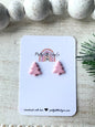 Pink Tree Studs
